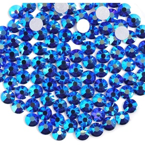 image:imageBeadsland 1440pcs Flat Back Crystal Rhinestones Round Gems for Nail Art and Craft Glue Fix Pure Purple SS204648mmSapphire AB
