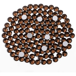 image:imageBeadsland 1440pcs Flat Back Crystal Rhinestones Round Gems for Nail Art and Craft Glue Fix Pure Purple SS204648mmSmoked Topaz