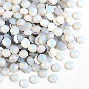 image:imageBeadsland 1440pcs Flat Back Crystal Rhinestones Round Gems for Nail Art and Craft Glue Fix Pure Purple SS204648mmWhite Opal