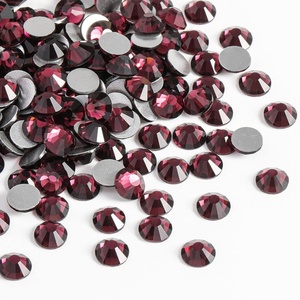 image:imageBeadsland 2880pcs Flat Back Crystal Rhinestones Round Gems for Nail Art and Craft Glue FixAquamarine ABSS102729mmAmethyst