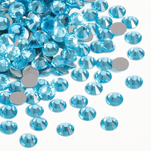 image:imageBeadsland 2880pcs Flat Back Crystal Rhinestones Round Gems for Nail Art and Craft Glue FixAquamarine ABSS102729mmAquamarine