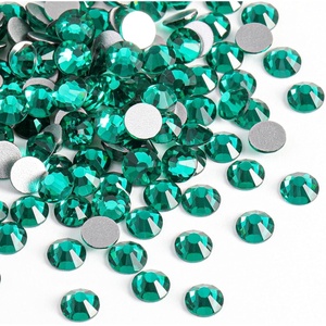 image:imageBeadsland 2880pcs Flat Back Crystal Rhinestones Round Gems for Nail Art and Craft Glue FixAquamarine ABSS102729mmBlue Zircon