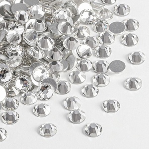image:imageBeadsland 2880pcs Flat Back Crystal Rhinestones Round Gems for Nail Art and Craft Glue FixAquamarine ABSS102729mmCrystal