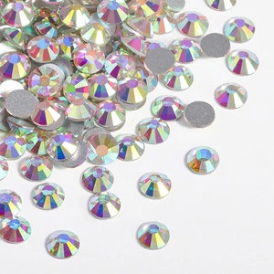 image:imageBeadsland 2880pcs Flat Back Crystal Rhinestones Round Gems for Nail Art and Craft Glue FixAquamarine ABSS102729mmCrystal AB