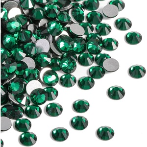 image:imageBeadsland 2880pcs Flat Back Crystal Rhinestones Round Gems for Nail Art and Craft Glue FixAquamarine ABSS102729mmEmerald