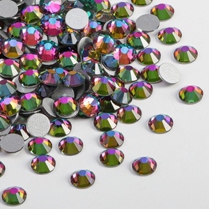 image:imageBeadsland 2880pcs Flat Back Crystal Rhinestones Round Gems for Nail Art and Craft Glue FixAquamarine ABSS102729mmGreen Volcano