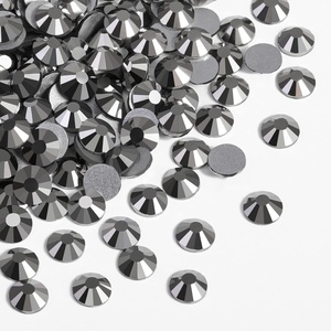 image:imageBeadsland 2880pcs Flat Back Crystal Rhinestones Round Gems for Nail Art and Craft Glue FixAquamarine ABSS102729mmHematite