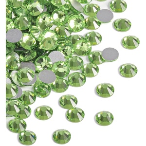 image:imageBeadsland 2880pcs Flat Back Crystal Rhinestones Round Gems for Nail Art and Craft Glue FixAquamarine ABSS102729mmLight Green