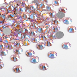 image:imageBeadsland 2880pcs Flat Back Crystal Rhinestones Round Gems for Nail Art and Craft Glue FixAquamarine ABSS102729mmLight Pink Ab