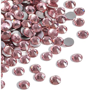 image:imageBeadsland 2880pcs Flat Back Crystal Rhinestones Round Gems for Nail Art and Craft Glue FixAquamarine ABSS102729mmLight Purple