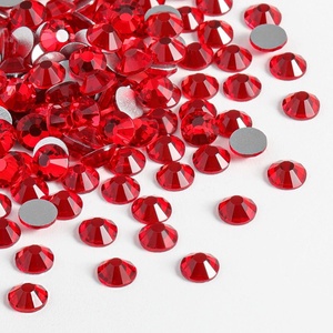 image:imageBeadsland 2880pcs Flat Back Crystal Rhinestones Round Gems for Nail Art and Craft Glue FixAquamarine ABSS102729mmLight Siam