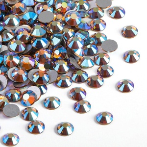 image:imageBeadsland 2880pcs Flat Back Crystal Rhinestones Round Gems for Nail Art and Craft Glue FixAquamarine ABSS102729mmLtcolorado Topaz Ab