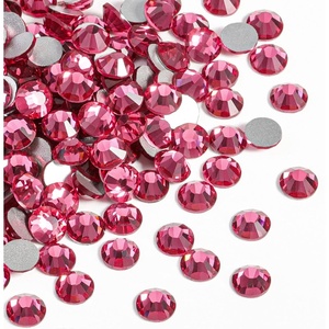 image:imageBeadsland 2880pcs Flat Back Crystal Rhinestones Round Gems for Nail Art and Craft Glue FixAquamarine ABSS102729mmRose