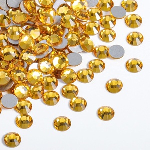image:imageBeadsland 2880pcs Flat Back Crystal Rhinestones Round Gems for Nail Art and Craft Glue FixAquamarine ABSS102729mmTopaz