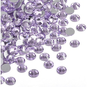 image:imageBeadsland 2880pcs Flat Back Crystal Rhinestones Round Gems for Nail Art and Craft Glue FixAquamarine ABSS102729mmViolet