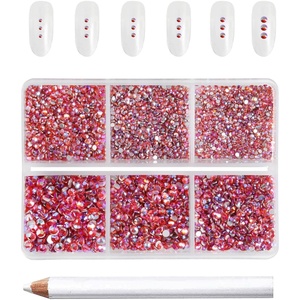image:imageBeadsland 7200pcs Flatback RhinestonesSilver Rhinestone Nail Gems Round Crystal Rhinestones for CraftsMixed 6 Sizes with Wax Pencil Kit SS3SS10Silver HematiteHyacinth AB