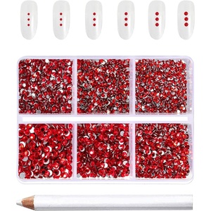 image:imageBeadsland 7200pcs Flatback RhinestonesSilver Rhinestone Nail Gems Round Crystal Rhinestones for CraftsMixed 6 Sizes with Wax Pencil Kit SS3SS10Silver HematiteLight Siam