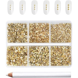 image:imageBeadsland 7200pcs Flatback RhinestonesSilver Rhinestone Nail Gems Round Crystal Rhinestones for CraftsMixed 6 Sizes with Wax Pencil Kit SS3SS10Silver HematiteMetal Sunlight