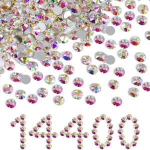 image:imageBeadsland Flatback Rhinestones Bulk14400pcs Crystal AB Rhinestones for Nails Crafts Clothes DIY Decoration Crystal AB SS20 4648mmCrystal AB