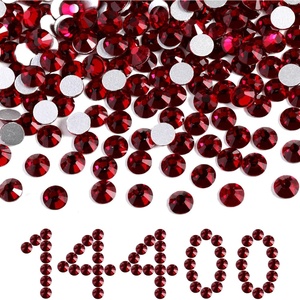 image:imageBeadsland Flatback Rhinestones Bulk14400pcs Crystal AB Rhinestones for Nails Crafts Clothes DIY Decoration Crystal AB SS20 4648mmDark Siam
