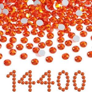 image:imageBeadsland Flatback Rhinestones Bulk14400pcs Crystal AB Rhinestones for Nails Crafts Clothes DIY Decoration Crystal AB SS20 4648mmHyacinthOrange