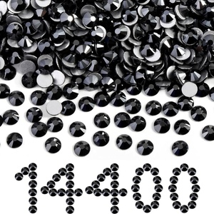 image:imageBeadsland Flatback Rhinestones Bulk14400pcs Crystal AB Rhinestones for Nails Crafts Clothes DIY Decoration Crystal AB SS20 4648mmJet Hematite