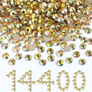 image:imageBeadsland Flatback Rhinestones Bulk14400pcs Crystal AB Rhinestones for Nails Crafts Clothes DIY Decoration Crystal AB SS20 4648mmMetal Sunlight