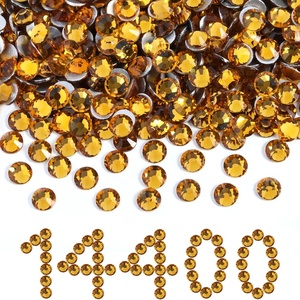 image:imageBeadsland Flatback Rhinestones Bulk14400pcs Crystal AB Rhinestones for Nails Crafts Clothes DIY Decoration Crystal AB SS20 4648mmTopaz