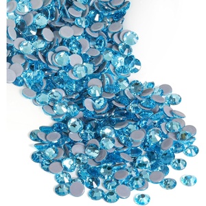 image:imageBeadsland Hotfix Rhinestones 1440pcs Flatback Crystal Rhinestones for Crafts Clothes DIY Decorations Light Siam AB SS12 3032mmAquamarine