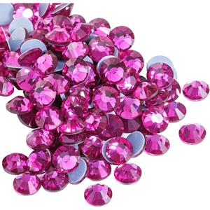 image:imageBeadsland Hotfix Rhinestones 1440pcs Flatback Crystal Rhinestones for Crafts Clothes DIY Decorations Light Siam AB SS12 3032mmFuchsia