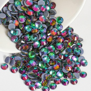 image:imageBeadsland Hotfix Rhinestones 1440pcs Flatback Crystal Rhinestones for Crafts Clothes DIY Decorations Light Siam AB SS12 3032mmGreen Volcano