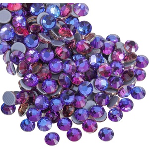 image:imageBeadsland Hotfix Rhinestones 1440pcs Flatback Crystal Rhinestones for Crafts Clothes DIY Decorations Light Siam AB SS12 3032mmPurple Velvet