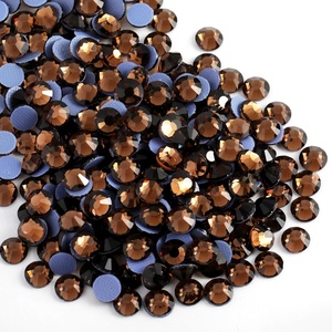 image:imageBeadsland Hotfix Rhinestones 1440pcs Flatback Crystal Rhinestones for Crafts Clothes DIY Decorations Light Siam AB SS12 3032mmSmoked Topaz