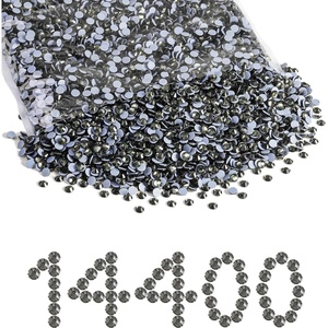 image:imageBeadsland Hotfix Rhinestones Bulk 14400PCS Crystal Hot Fix Rhinestones for Crafts Clothes DIY Decoration Crystal SS20 4648mmBlack Diamond