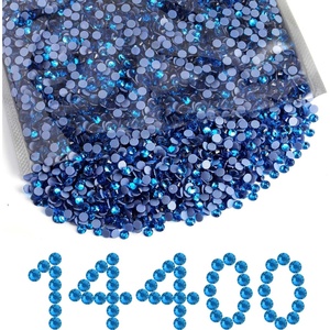 image:imageBeadsland Hotfix Rhinestones Bulk 14400PCS Crystal Hot Fix Rhinestones for Crafts Clothes DIY Decoration Crystal SS20 4648mmCapri Blue