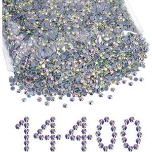 image:imageBeadsland Hotfix Rhinestones Bulk 14400PCS Crystal Hot Fix Rhinestones for Crafts Clothes DIY Decoration Crystal SS20 4648mmCrystal Ab