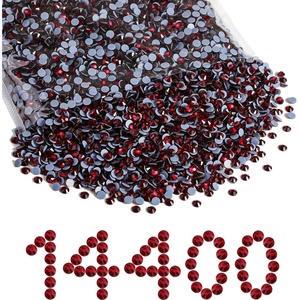 image:imageBeadsland Hotfix Rhinestones Bulk 14400PCS Crystal Hot Fix Rhinestones for Crafts Clothes DIY Decoration Crystal SS20 4648mmDark Siam