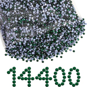 image:imageBeadsland Hotfix Rhinestones Bulk 14400PCS Crystal Hot Fix Rhinestones for Crafts Clothes DIY Decoration Crystal SS20 4648mmEmerald