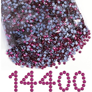 image:imageBeadsland Hotfix Rhinestones Bulk 14400PCS Crystal Hot Fix Rhinestones for Crafts Clothes DIY Decoration Crystal SS20 4648mmFuchsia