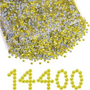 image:imageBeadsland Hotfix Rhinestones Bulk 14400PCS Crystal Hot Fix Rhinestones for Crafts Clothes DIY Decoration Crystal SS20 4648mmLemon Yellow
