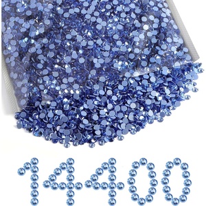 image:imageBeadsland Hotfix Rhinestones Bulk 14400PCS Crystal Hot Fix Rhinestones for Crafts Clothes DIY Decoration Crystal SS20 4648mmLight Sapphire