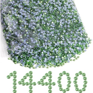 image:imageBeadsland Hotfix Rhinestones Bulk 14400PCS Crystal Hot Fix Rhinestones for Crafts Clothes DIY Decoration Crystal SS20 4648mmLightgreen