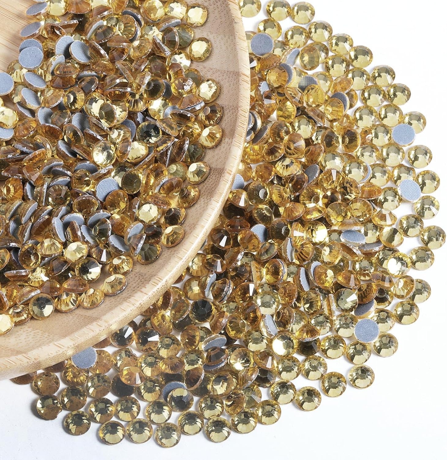 image:image6000PCS Hotfix Rhinestones Bulk Clear Rhinestones for Crafts ClothesHotfix Crystals DIY Decoration SS10 2729mmLtColorado Topaz