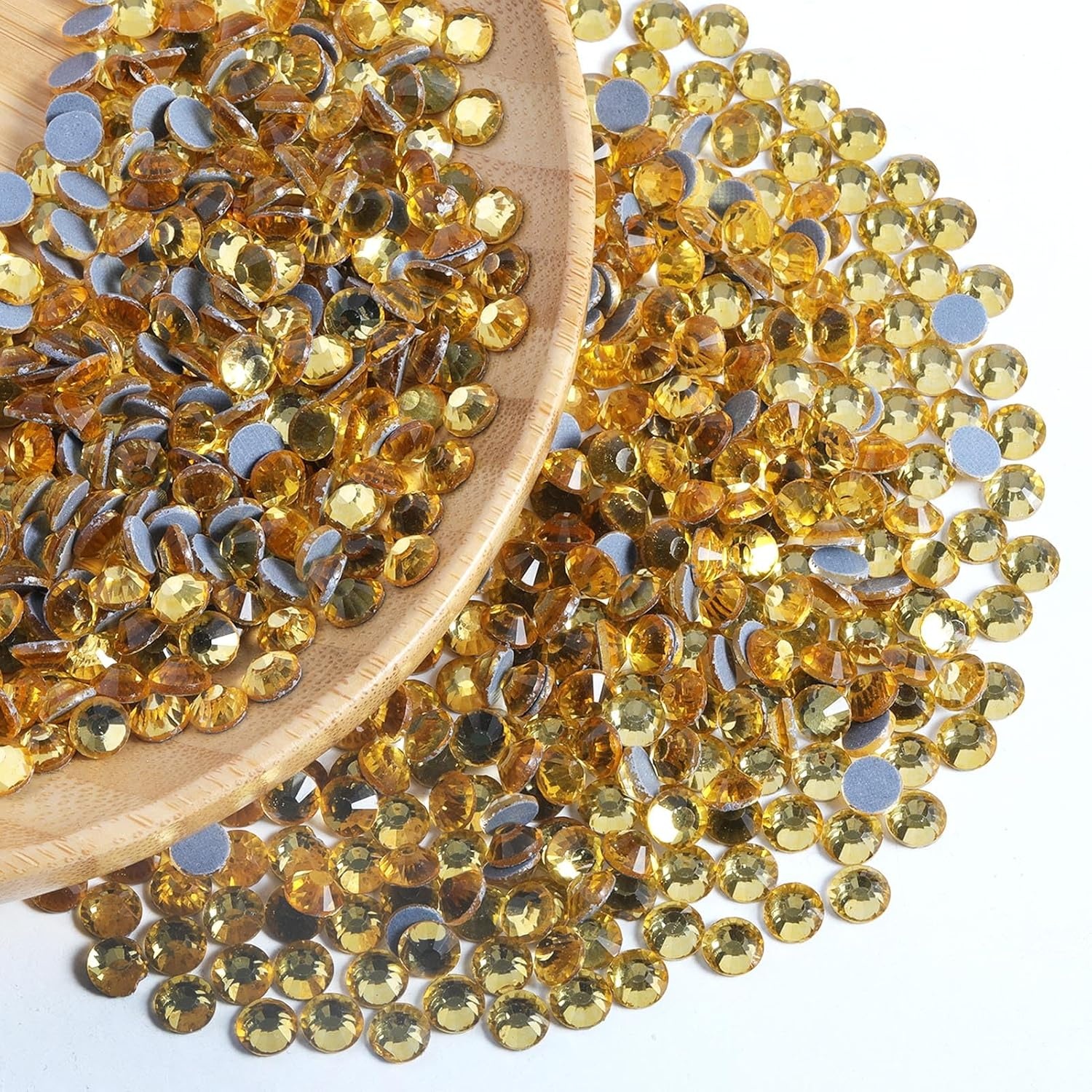 image:image6000PCS Hotfix Rhinestones Bulk Clear Rhinestones for Crafts ClothesHotfix Crystals DIY Decoration SS10 2729mmLtColorado Topaz
