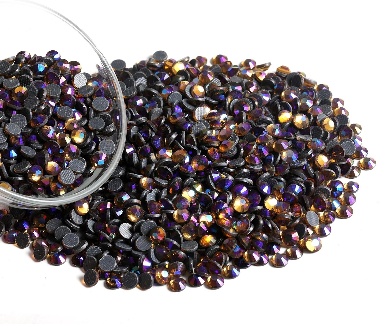 image:image6000PCS Hotfix Rhinestones Bulk Clear Rhinestones for Crafts ClothesHotfix Crystals DIY Decoration SS10 2729mmLtColorado Topaz AB