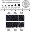 image:imageBEADSLAND Hotfix Rhinestones 4000 PCS AB Rhinestones for Clothes Crafts Mixed 6 Sizes with Wax Pencil and Tweezers Kit SS6SS30 Crystal ABBlack