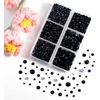 image:imageBEADSLAND Hotfix Rhinestones 4000 PCS AB Rhinestones for Clothes Crafts Mixed 6 Sizes with Wax Pencil and Tweezers Kit SS6SS30 Crystal ABBlack