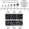 image:imageBEADSLAND Hotfix Rhinestones 4000 PCS AB Rhinestones for Clothes Crafts Mixed 6 Sizes with Wax Pencil and Tweezers Kit SS6SS30 Crystal ABBlack Diamond