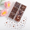 image:imageBEADSLAND Hotfix Rhinestones 4000 PCS AB Rhinestones for Clothes Crafts Mixed 6 Sizes with Wax Pencil and Tweezers Kit SS6SS30 Crystal ABChampagne