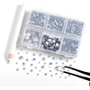 image:imageBEADSLAND Hotfix Rhinestones 4000 PCS AB Rhinestones for Clothes Crafts Mixed 6 Sizes with Wax Pencil and Tweezers Kit SS6SS30 Crystal ABCrystal